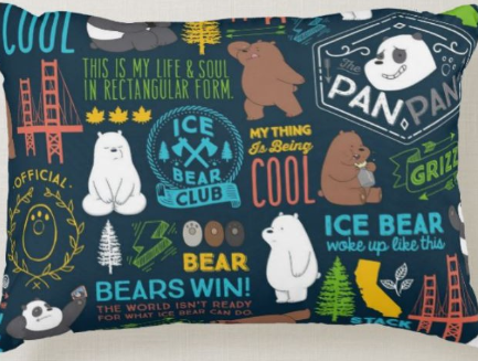 We Bare Bears Soft mini pillows 8x11 inches