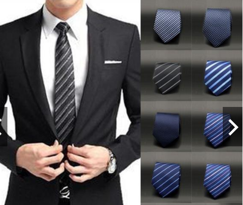 ✨Hiblackpink💖Slim Necktie Tie Classic Jacquard Plain Skinny Silk Ties